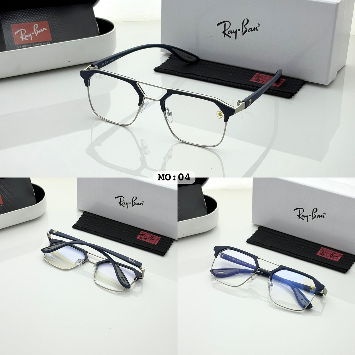 Ray Ba_n 04 silver blue Plano