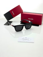 Prada 30351 grey black polarized lens