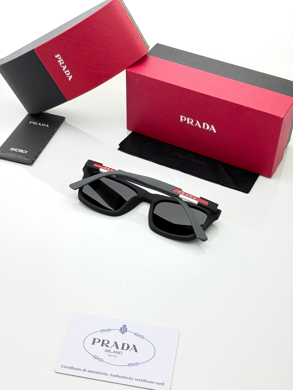 Prada 30351 grey black polarized lens