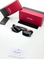 Prada 30351 grey black polarized lens